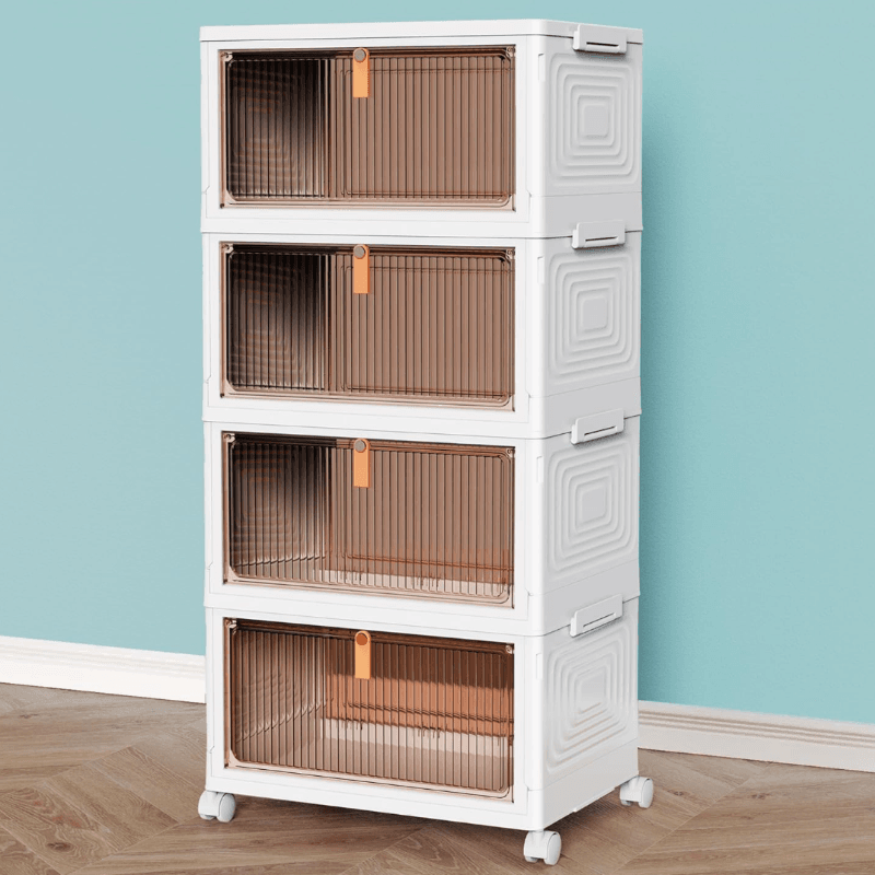 4 Tier Plastic Storage Bins and Boxes Organizer