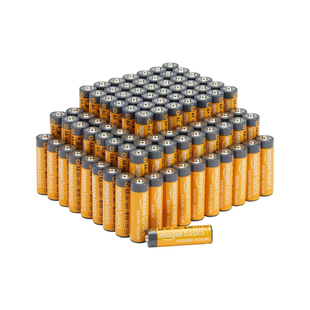 Amazon Basics 100-Pack AA Alkaline Batteries