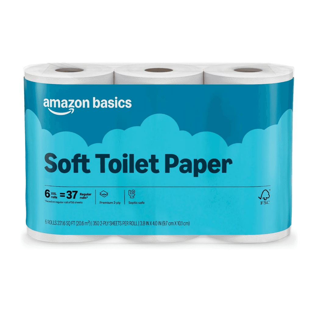 Amazon Basics Toilet Paper 6 Rolls