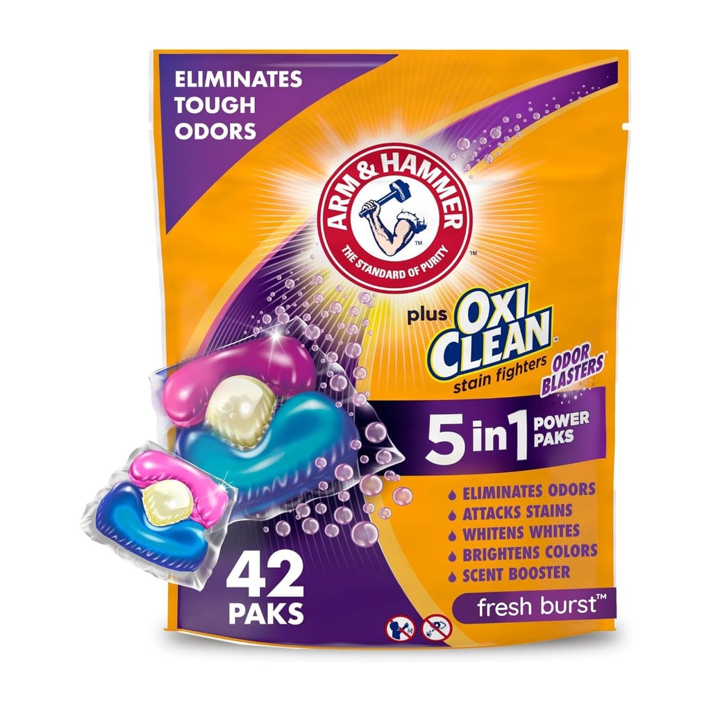 Arm & Hammer Plus OxiClean With Odor Blasters Laundry Detergent 42CT
