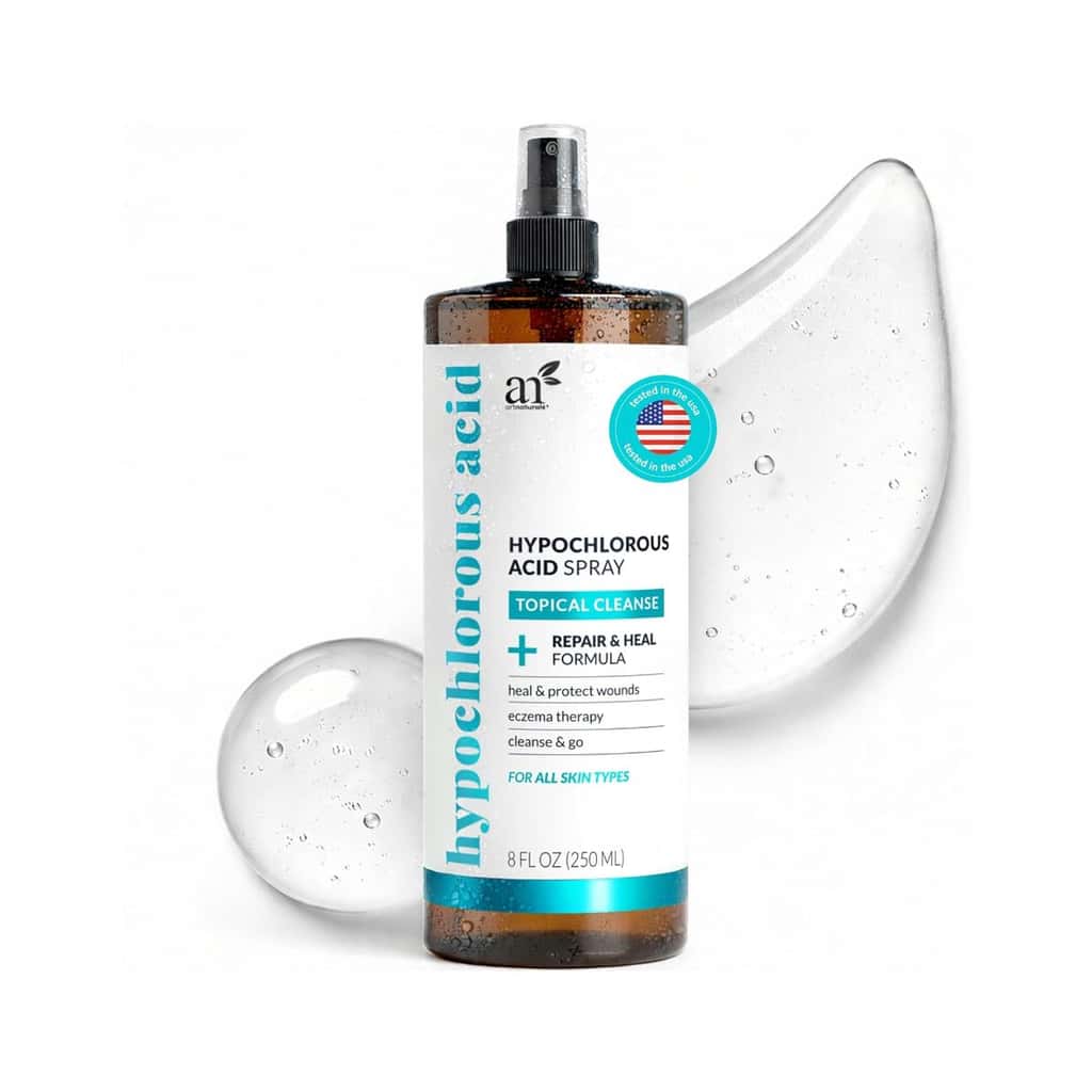 Artnaturals Hypochlorous Acid Face & Skin Spray – Gentle Daily Facial Mist, pH-Balanced, Fragrance-Free, Soothing Cleanser for Sensitive Skin – 8 fl oz