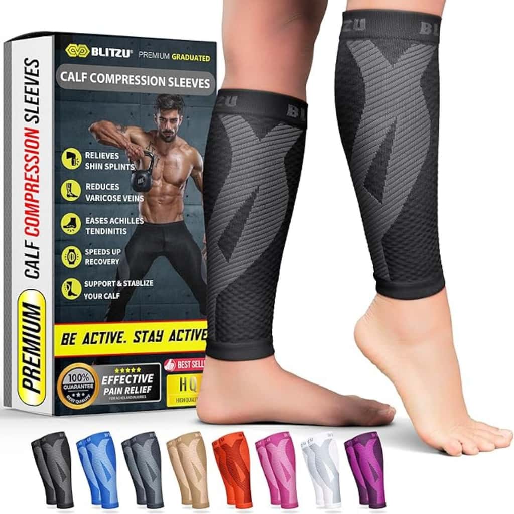 BLITZU Footless Calf Compression Sleeve for Men & Women