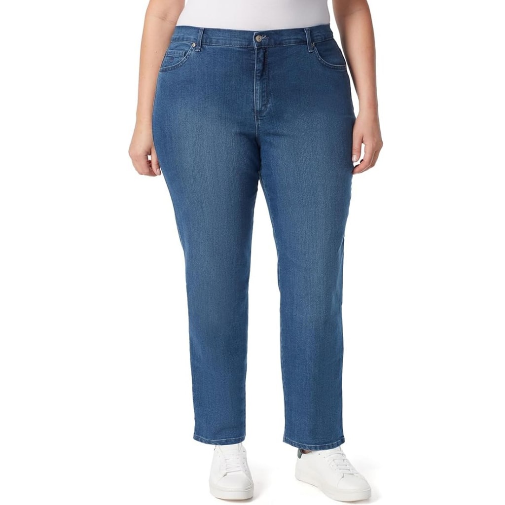 Gloria Vanderbilt Womens Amanda Classic High Rise Tapered Jean Plus Size