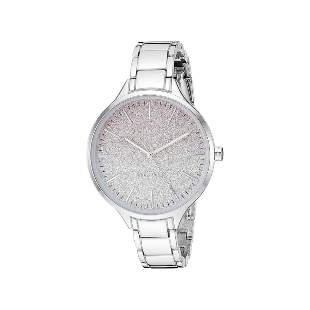 Nine West Women's Silver-Tone Bracelet Watch