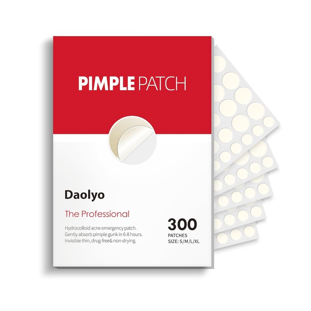 Pimple Patches for Face, 4 Size 300 Counts Acne Patches