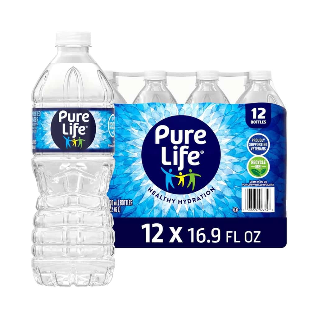 Pure Life Purified Water Bottles 12 Pack