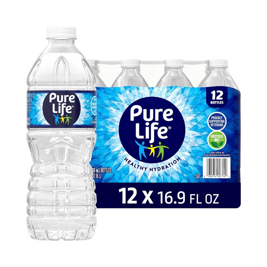 Pure Life Purified Water Bottles 12 Pack