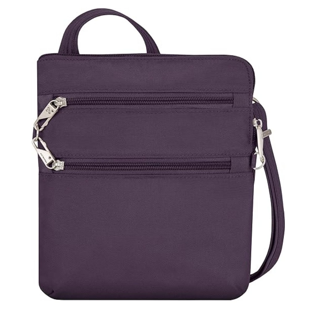 Travelon Anti-theft Classic Slim Double Zip Crossbody