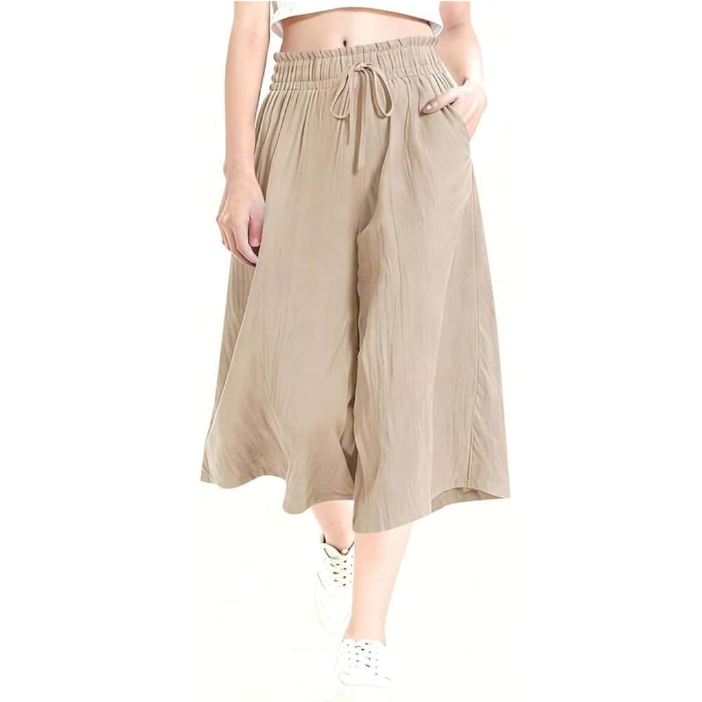 Wide Leg Capri Pants for Women