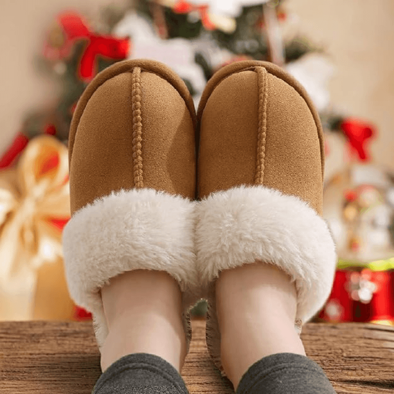 Women's Fuzzy Memory Foam Slippers for $11.99