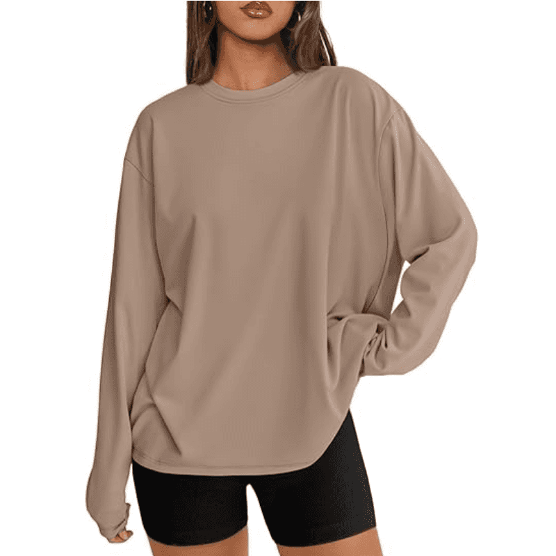 Womens Oversized Long Sleeve Crewneck